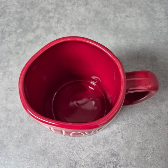 Rae Dunn " I Love You Berry Much" Red Coffee Tea Mug Cup - Picture 5 of 6
